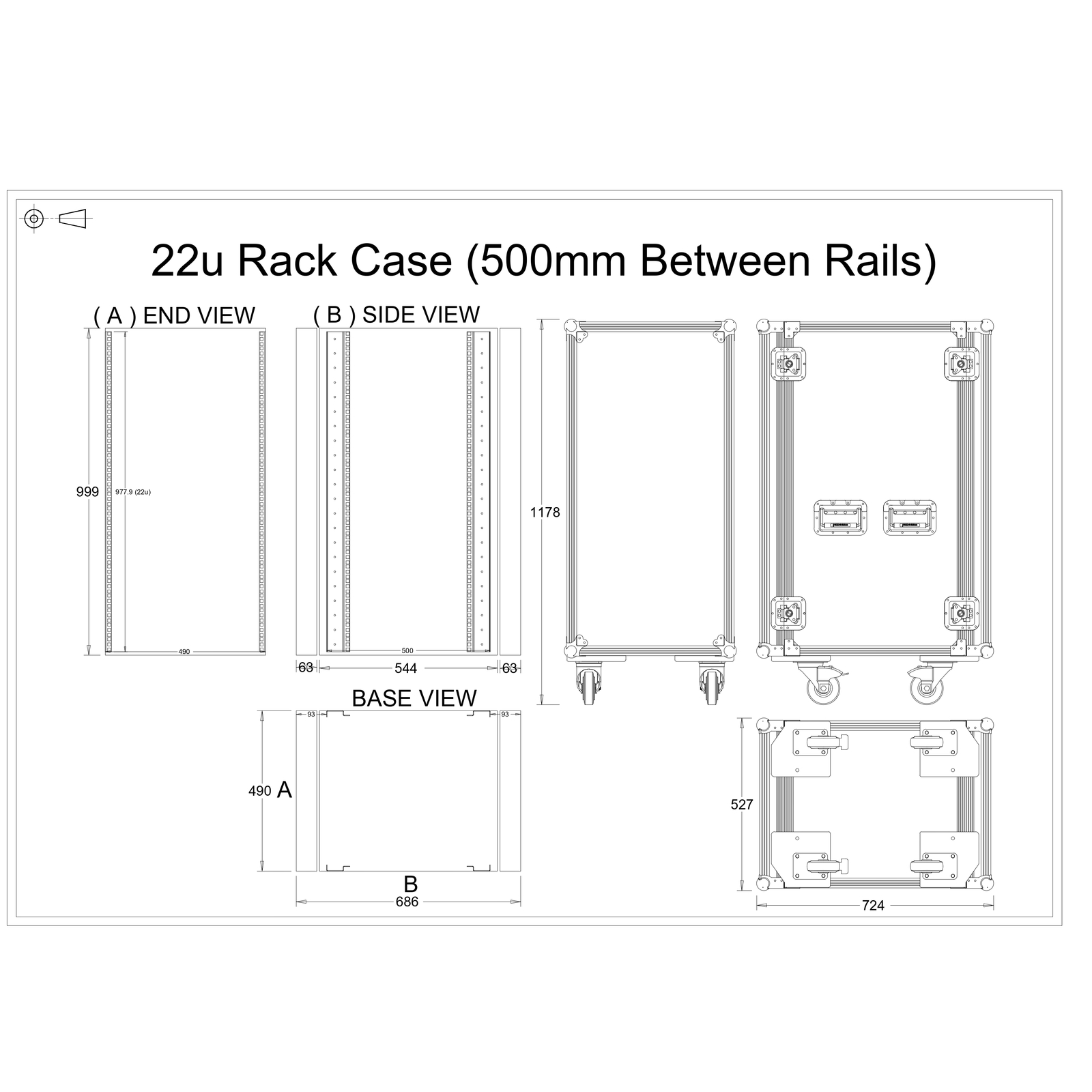 22u Rack Case Flight Case